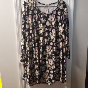 Size 16 Floral Mini Dress/Tunic